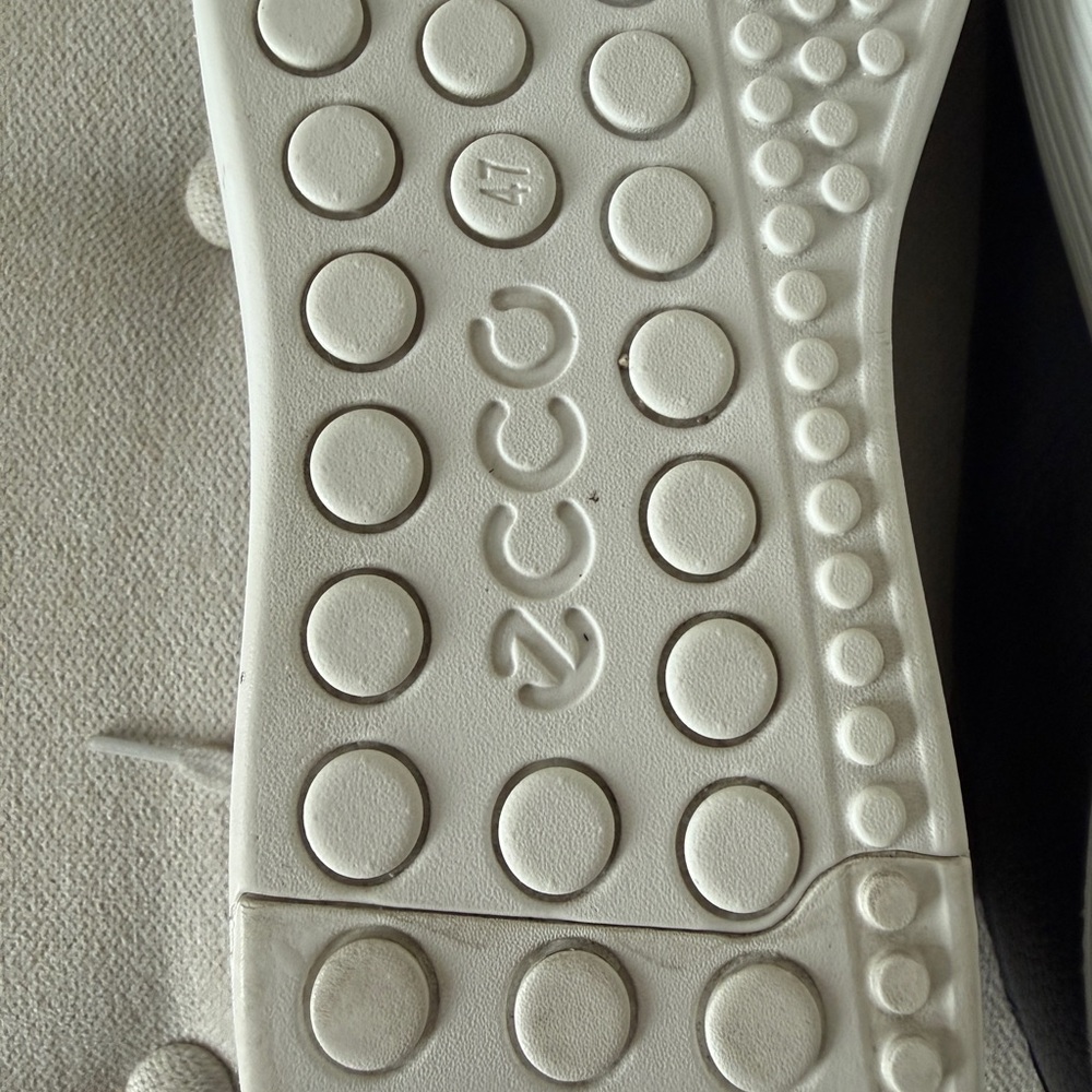 Ecco Men's Navy Leather Sneakers - Picture 8 of 9